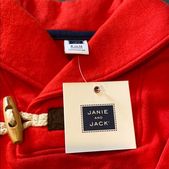 NWT Janie And Jack Shawl Collar Cotton Sweatshirt - Picture 5 of 7